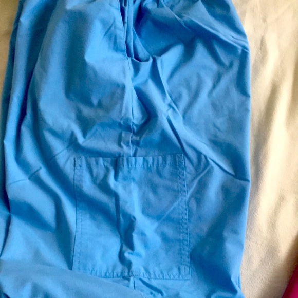 MOBB 5 Pocket Blue Scrub Pants With MOBB Tote Bag - Size Large - Picture 3 of 13